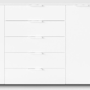 Kommode RAUCH Flipp Sideboards Gr. B/H/T: 200 cm x 100 cm x 42 cm, 5, weiß (alpinweiß) Kommode 3-türig mit 5 Schubladen und Soft-Close-Funktion