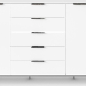 Kommode RAUCH Flipp Sideboards Gr. B/H/T: 200 cm x 111 cm x 42 cm, 5 St., weiß (alpinweiß) 3-türig mit 5 Schubladen und Soft-Close-Funktion