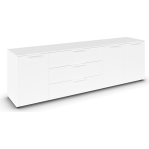 Kommode RAUCH Flipp Sideboards Gr. B/H/T: 200cm x 61cm x 42cm, 3 St., weiß (alpinweiß) 3-türig mit 3 Schubladen und Soft-Close-Funktion