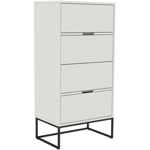 Xxxl Kommode Lipp, Schwarz, Weiß, Holzwerkstoff, 4 Schubladen, 60x127x43 cm, Typenauswahl, Beimöbel erhältlich, Wohnzimmer, Kommoden & Sideboards, Kommoden