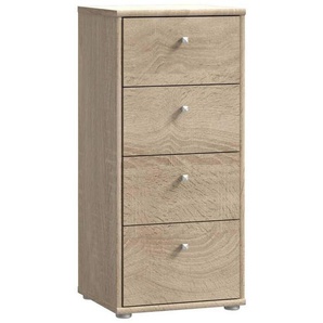 Xxxl Kommode, Sonoma Eiche, Kunststoff, 4 Schubladen, 38.6x85.5x34.8 cm, Typenauswahl, Beimöbel erhältlich, stehend, Wohnzimmer, Kommoden & Sideboards, Kommoden