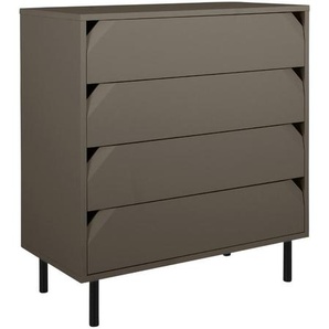 Kommode, Taupe, Holzwerkstoff, 4 Schubladen, 90x96x43 cm, Typenauswahl, Beimöbel erhältlich, in verschiedenen Größen erhältlich, Wohnzimmer, Kommoden & Sideboards, Kommoden