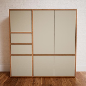 Kommode Taupe - Lowboard: Schubladen in Taupe & Türen in Taupe - Hochwertige Materialien - 115 x 117 x 34 cm, konfigurierbar