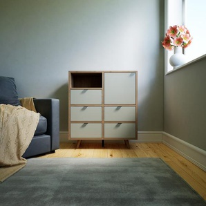 Kommode Taupe - Lowboard: Schubladen in Taupe & Türen in Taupe - Hochwertige Materialien - 79 x 91 x 34 cm, konfigurierbar