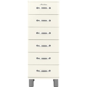 Kommode TENZO Malibu Sideboards Gr. B/H: 41 cm x 111 cm, 6, weiß (white) Kommode mit dem Malibu Logo auf der obersten Schubladenfront, Höhe 111 cm