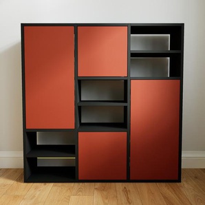 Kommode Terrakotta - Design-Lowboard: Türen in Terrakotta - Hochwertige Materialien - 118 x 117 x 34 cm, Selbst zusammenstellen