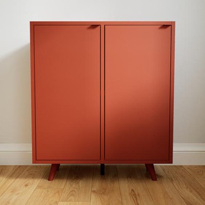 Kommode Terrakotta - Design-Lowboard: Türen in Terrakotta - Hochwertige Materialien - 79 x 91 x 34 cm, Selbst zusammenstellen