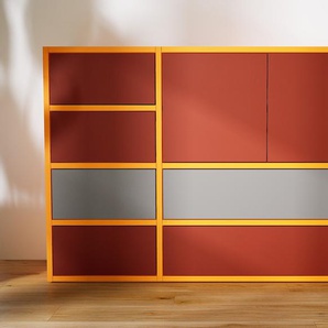 Kommode Terrakotta - Lowboard: Schubladen in Terrakotta & Türen in Terrakotta - Hochwertige Materialien - 115 x 79 x 34 cm, konfigurierbar
