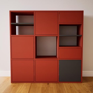 Kommode Terrakotta - Lowboard: Schubladen in Terrakotta & Türen in Terrakotta - Hochwertige Materialien - 118 x 117 x 34 cm, konfigurierbar