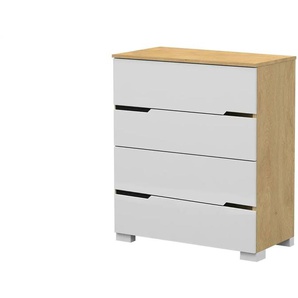 Kommode Uni Oak - holzfarben - Materialmix - 90 cm - 104,4 cm | Möbel Kraft