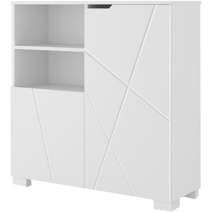 Kommode - weiß - Materialmix - 100 cm - 104,4 cm - 37 cm | Möbel Kraft