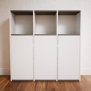 Kommode Weiß - Design-Lowboard: Türen in Weiß - Hochwertige Materialien - 118 x 117 x 34 cm, Selbst zusammenstellen
