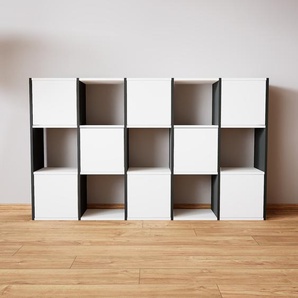 Kommode Weiß - Design-Lowboard: Türen in Weiß - Hochwertige Materialien - 195 x 117 x 34 cm, Selbst zusammenstellen