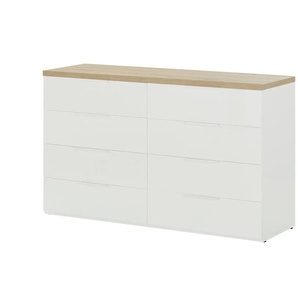 Kommode - weiß - Materialmix - 136,3 cm - 82,6 cm - 44,4 cm | Möbel Kraft