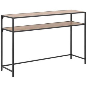 Xxxl Konsolentisch Seaford, Schwarz, Wildeiche, Holzwerkstoff, rechteckig, eckig, 35x79x120 cm, einfacher Aufbau, Wohnzimmer, Wohnzimmertische, Konsolentische