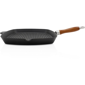 Krüger Steakpfanne Einsenguss Grill-/ Steakpfanne RUSTICA, 28 x 28cm, Gusseisen (1-tlg), für Induktions-Kochfelder geeignet