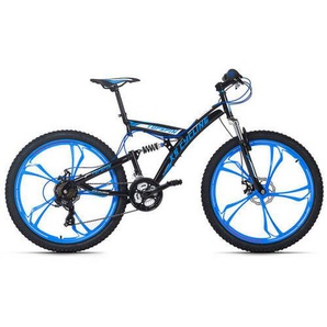 KS Cycling Mountainbike Fully Topspin 603M, Blau, Schwarz, Metall, 180x70x100 cm, Freizeit, Sport & Fitness, Fahrräder