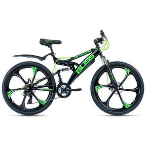 KS Cycling Mountainbike Fully Bliss 607M, Grün, Schwarz, Metall, 180x100x70 cm, Freizeit, Sport & Fitness, Fahrräder, Mountainbikes