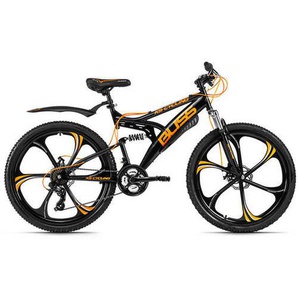 KS Cycling Mountainbike Fully Bliss 608M, Orange, Schwarz, Metall, 180x100x70 cm, Freizeit, Sport & Fitness, Fahrräder, Mountainbikes