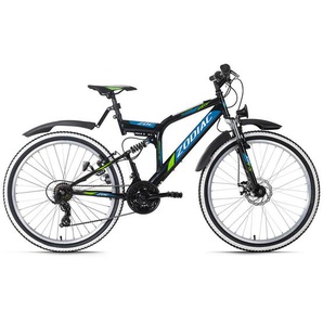 KS Cycling Mountainbike Fully Zodiac 635M, Blau, Schwarz, Metall, 180x70x100 cm, Freizeit, Sport & Fitness, Fahrräder