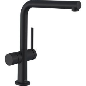 Küchenarmatur HANSGROHE Talis M54 Armaturen Gr. H/T: 296 cm x 25,6 cm, schwarz (mattschwarz) Küchenarmaturen 270 Geräteabsperrventil 1 Strahlart