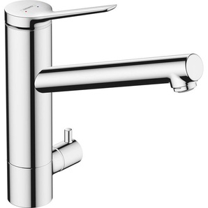 Küchenarmatur HANSGROHE Zesis M33 Armaturen Gr. H/T: 265 cm x 26 cm, silberfarben (chrom) Küchenarmaturen 200 Geräteabsperrventil 1 Strahlart, chrom