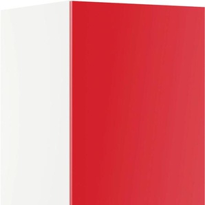 Kühlumbauschrank IMPULS KÜCHEN Turin, Breite/Höhe: 60/190,7 cm Schränke Gr. B/H/T: 60 cm x 190,7 cm x 57,9 cm, rechts, 2 St., rot (rot hochglanz) Kühlschrankumbauschränke vormontiert, mit Drehtüren