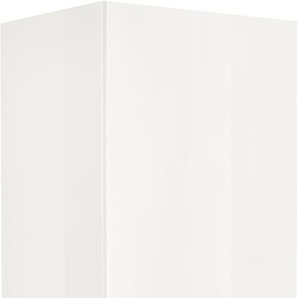 Kühlumbauschrank NOBILIA Flash, mit zwei Türen und zusätzlichem Einlegeboden Schränke Gr. B/H/T: 60 cm x 216,6 cm x 58,3 cm, Türanschlag rechts, 2 St., weiß (front: lacklaminat alpinweiß hochglanz, korpus: glanz) Kühlschrankumbauschränke vormontiert,