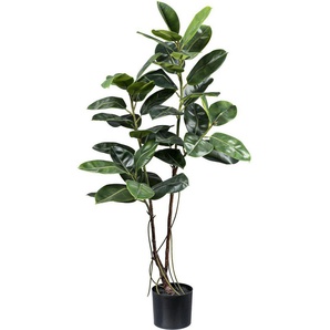 Kunstbaum Ficus elastica Ficus Benjamini, Creativ green, Höhe 150 cm, mit Luftwurzeln