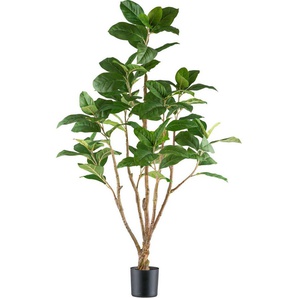 Kunstbaum Ficus moclame Grünpflanze, Creativ green, Höhe 115 cm, mit detailgetreuem Blattwerk