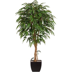 Kunstpflanze CREATIV GREEN Weeping-Ficus Kunstpflanzen Gr. H: 180 cm, 2 St., grün Künstliche Zimmerpflanzen