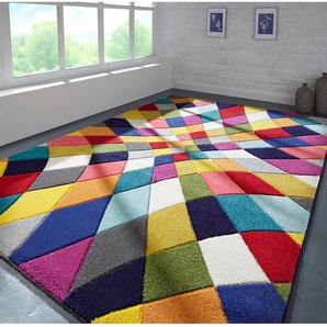 Kurzflorteppich Rhumba II Multicolor 160 x 230cm Netzstoff