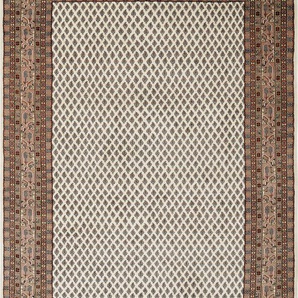 Läufer HOME AFFAIRE Levin Teppiche Gr. B: 80cm, 12mm, L: 250cm, beige (creme) Fransenteppich Teppich-Läufer, handgeknüpft, mit Fransen