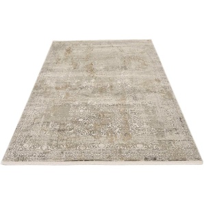 Läufer OCI DIE TEPPICHMARKE BESTSELLER CAVA Teppiche Gr. B: 80cm, 8mm, L: 300cm, goldfarben Fransenteppich Glanz Viskose, mit Fransen, Wohnzimmer