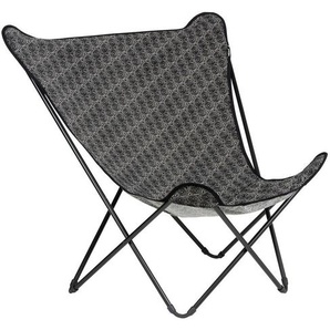 Lafuma Mobilier Garten-Relaxsessel, Schwarz, Metall, geometrisch, 87x83x91 cm, wetterbeständig, UV-beständig, faltbar, Bezug abnehmbar, Gartenmöbel, Gartenstühle, Liegestühle