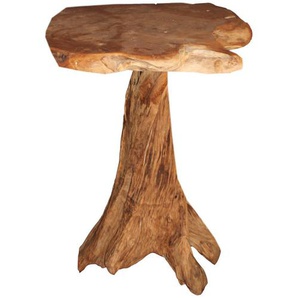 Landscape Bartisch, Holz, Recyclingholz, Teakholz, massiv, organisch, Säule, 70x105x70 cm, Esszimmer, Tische, Stehtische