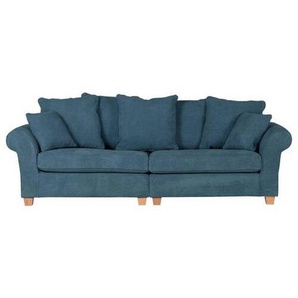 Landscape Bigsofa, Petrol, Textil, Eiche, 2-Sitzer, Füllung: Schaumstoff, 264x70x111 cm, Fußauswahl, Stoffauswahl, Rücken echt, Wohnzimmer, Sofas & Couches, Sofas, Bigsofas