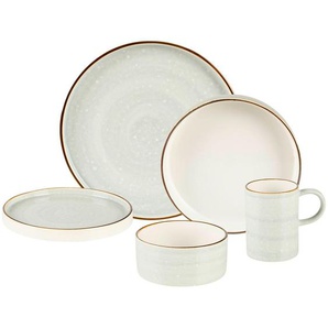 Landscape Kombiservice Breda Eisgrau, Grau, Keramik, 10-teilig, Abstraktes, 370 ml,640 ml, Lfgb, Handmade Quality, lebensmittelecht, Essen & Trinken, Geschirr, Geschirr-Sets, Kombiservice