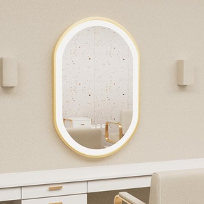 LED-Badezimmerspiegel Oval aus Aluminium