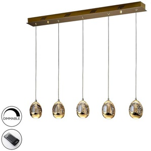 Lineare LED-Pendelleuchten-Set 5-flammig Neher