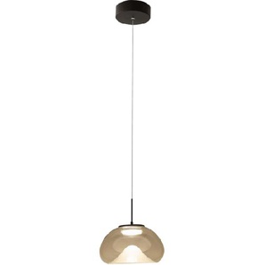 LED-Pendelleuchte Brena, cognac, 1-flammig, 22 cm, inkl. CCT Steuerung