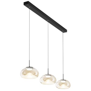 LED-Pendelleuchte Brena, cognac, 3-flammig,22 cm, inkl. CCT Steuerung