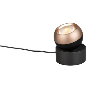 LED-Tischleuchte Orbit, schwarz/coffee, 1-flammig, 14 cm, inkl. Dimmfunktion