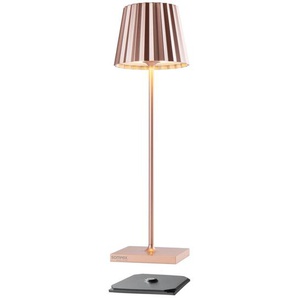 LED-Tischleuchte Troll 2.0 sompex rosegoldfarben, 38 cm. Schirm 9xFuß 10xFuß 10 cm