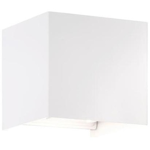 LED-Wandleuchte Wall IP44, weiß matt, 10 cm