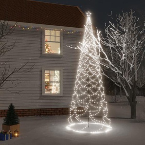 LED-Weihnachtsbaum mit Metallstange 1400 LEDs Kaltweiß 5 m