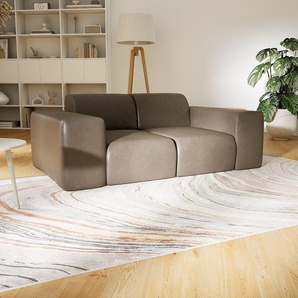 Ledersofa Graubraun Kunstleder - Elegantes, gemütliches Ledersofa: Hochwertige Qualität, einzigartiges Design - 186 x 72 x 107 cm, konfigurierbar