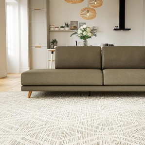 Ledersofa Kiesgrau Kunstleder - Elegantes, gemütliches Ledersofa: Hochwertige Qualität, einzigartiges Design - 212 x 75 x 98 cm, konfigurierbar