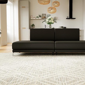 Ledersofa Schwarz Anilinleder - Elegantes, gemütliches Ledersofa: Hochwertige Qualität, einzigartiges Design - 240 x 75 x 98 cm, konfigurierbar