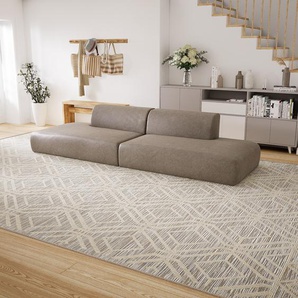 Ledersofa Taupebeige Kunstleder - Elegantes, gemütliches Ledersofa: Hochwertige Qualität, einzigartiges Design - 322 x 72 x 107 cm, konfigurierbar